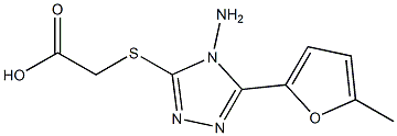 2-{[4-amino-5-(5-methylfuran-2-yl)-4H-1,2,4-triazol-3-yl]sulfanyl}acetic acid 구조식 이미지