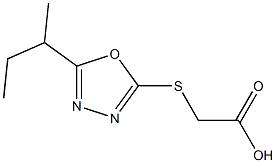 2-{[5-(butan-2-yl)-1,3,4-oxadiazol-2-yl]sulfanyl}acetic acid Structure