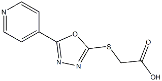 2-{[5-(pyridin-4-yl)-1,3,4-oxadiazol-2-yl]sulfanyl}acetic acid Structure