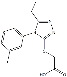2-{[5-ethyl-4-(3-methylphenyl)-4H-1,2,4-triazol-3-yl]sulfanyl}acetic acid Structure