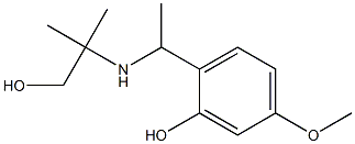 2-{1-[(1-hydroxy-2-methylpropan-2-yl)amino]ethyl}-5-methoxyphenol 구조식 이미지