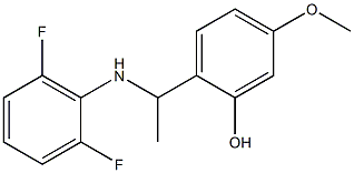 2-{1-[(2,6-difluorophenyl)amino]ethyl}-5-methoxyphenol 구조식 이미지