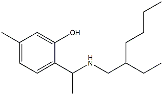 2-{1-[(2-ethylhexyl)amino]ethyl}-5-methylphenol Structure