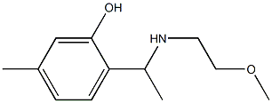 2-{1-[(2-methoxyethyl)amino]ethyl}-5-methylphenol Structure