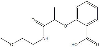 2-{1-[(2-methoxyethyl)carbamoyl]ethoxy}benzoic acid 구조식 이미지