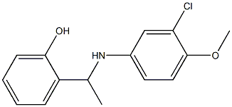 2-{1-[(3-chloro-4-methoxyphenyl)amino]ethyl}phenol Structure