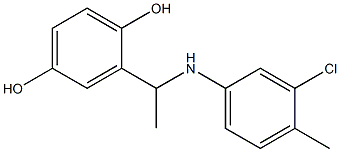 2-{1-[(3-chloro-4-methylphenyl)amino]ethyl}benzene-1,4-diol Structure