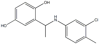 2-{1-[(3-chloro-4-methylphenyl)amino]ethyl}benzene-1,4-diol 구조식 이미지