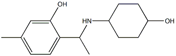 2-{1-[(4-hydroxycyclohexyl)amino]ethyl}-5-methylphenol Structure