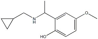 2-{1-[(cyclopropylmethyl)amino]ethyl}-4-methoxyphenol Structure