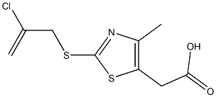 2-{2-[(2-chloroprop-2-en-1-yl)sulfanyl]-4-methyl-1,3-thiazol-5-yl}acetic acid Structure