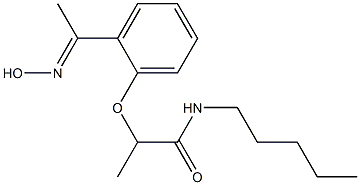 2-{2-[1-(hydroxyimino)ethyl]phenoxy}-N-pentylpropanamide Structure