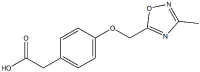 2-{4-[(3-methyl-1,2,4-oxadiazol-5-yl)methoxy]phenyl}acetic acid 구조식 이미지