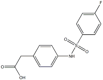 2-{4-[(4-fluorobenzene)sulfonamido]phenyl}acetic acid Structure