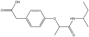 2-{4-[1-(butan-2-ylcarbamoyl)ethoxy]phenyl}acetic acid Structure