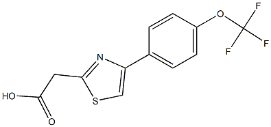 2-{4-[4-(trifluoromethoxy)phenyl]-1,3-thiazol-2-yl}acetic acid Structure