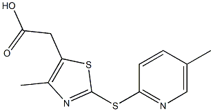 2-{4-methyl-2-[(5-methylpyridin-2-yl)sulfanyl]-1,3-thiazol-5-yl}acetic acid Structure