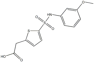 2-{5-[(3-methoxyphenyl)sulfamoyl]thiophen-2-yl}acetic acid 구조식 이미지