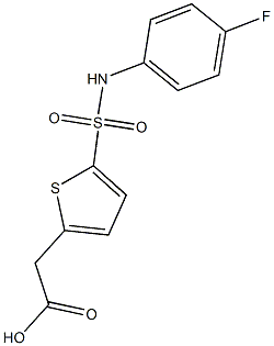 2-{5-[(4-fluorophenyl)sulfamoyl]thiophen-2-yl}acetic acid Structure