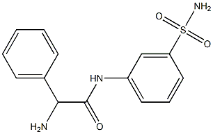 2-amino-2-phenyl-N-(3-sulfamoylphenyl)acetamide Structure