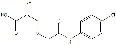 2-amino-3-({2-[(4-chlorophenyl)amino]-2-oxoethyl}thio)propanoic acid 구조식 이미지