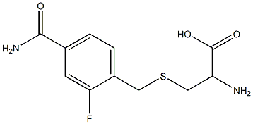 2-amino-3-{[4-(aminocarbonyl)-2-fluorobenzyl]thio}propanoic acid Structure