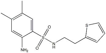 2-amino-4,5-dimethyl-N-[2-(thiophen-2-yl)ethyl]benzene-1-sulfonamide 구조식 이미지