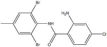 2-amino-4-chloro-N-(2,6-dibromo-4-methylphenyl)benzamide Structure