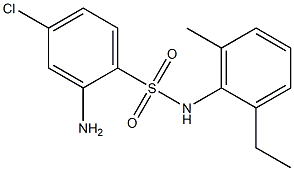 2-amino-4-chloro-N-(2-ethyl-6-methylphenyl)benzene-1-sulfonamide Structure