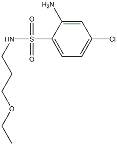 2-amino-4-chloro-N-(3-ethoxypropyl)benzene-1-sulfonamide 구조식 이미지