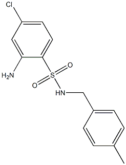 2-amino-4-chloro-N-[(4-methylphenyl)methyl]benzene-1-sulfonamide 구조식 이미지