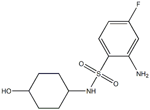2-amino-4-fluoro-N-(4-hydroxycyclohexyl)benzene-1-sulfonamide Structure