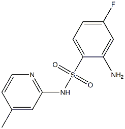 2-amino-4-fluoro-N-(4-methylpyridin-2-yl)benzene-1-sulfonamide Structure