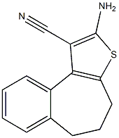 2-amino-5,6-dihydro-4H-benzo[3,4]cyclohepta[1,2-b]thiophene-1-carbonitrile 구조식 이미지