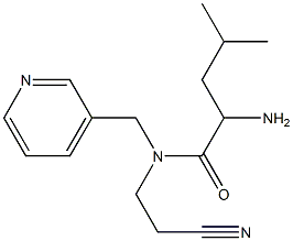 2-amino-N-(2-cyanoethyl)-4-methyl-N-(pyridin-3-ylmethyl)pentanamide 구조식 이미지