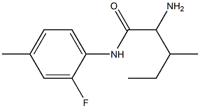 2-amino-N-(2-fluoro-4-methylphenyl)-3-methylpentanamide 구조식 이미지