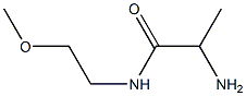 2-amino-N-(2-methoxyethyl)propanamide Structure