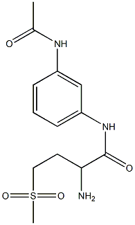 2-amino-N-(3-acetamidophenyl)-4-methanesulfonylbutanamide Structure