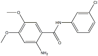 2-amino-N-(3-chlorophenyl)-4,5-dimethoxybenzamide Structure