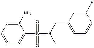 2-amino-N-[(3-fluorophenyl)methyl]-N-methylbenzene-1-sulfonamide Structure