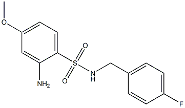 2-amino-N-[(4-fluorophenyl)methyl]-4-methoxybenzene-1-sulfonamide 구조식 이미지