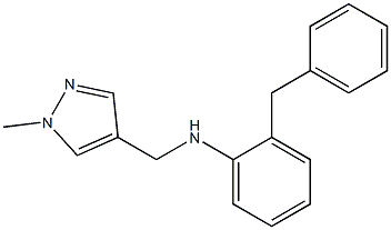 2-benzyl-N-[(1-methyl-1H-pyrazol-4-yl)methyl]aniline 구조식 이미지