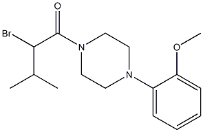 2-bromo-1-[4-(2-methoxyphenyl)piperazin-1-yl]-3-methylbutan-1-one 구조식 이미지