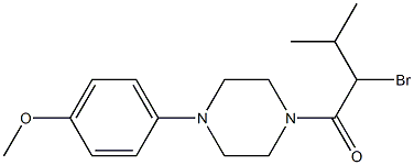 2-bromo-1-[4-(4-methoxyphenyl)piperazin-1-yl]-3-methylbutan-1-one Structure