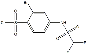 2-bromo-4-(difluoromethanesulfonamido)benzene-1-sulfonyl chloride 구조식 이미지