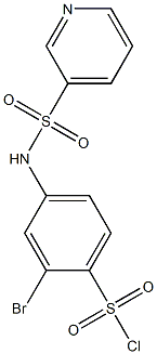 2-bromo-4-(pyridine-3-sulfonamido)benzene-1-sulfonyl chloride 구조식 이미지