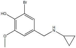 2-bromo-4-[(cyclopropylamino)methyl]-6-methoxyphenol 구조식 이미지