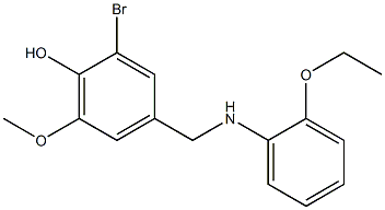 2-bromo-4-{[(2-ethoxyphenyl)amino]methyl}-6-methoxyphenol 구조식 이미지