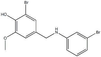 2-bromo-4-{[(3-bromophenyl)amino]methyl}-6-methoxyphenol 구조식 이미지