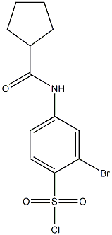 2-bromo-4-cyclopentaneamidobenzene-1-sulfonyl chloride Structure